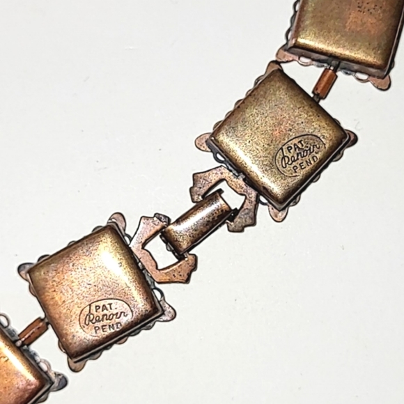 VINTAGE RENOIR "EBONY LACE" COPPER PARURE 3 PC. SET - Picture 6 of 14